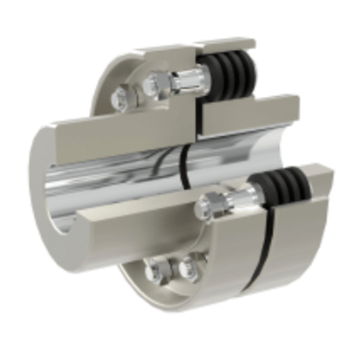 3D model of cutaway structure of encoder couplings